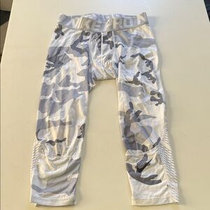 Nike Pro Gray and White Camo Leggings Mens M